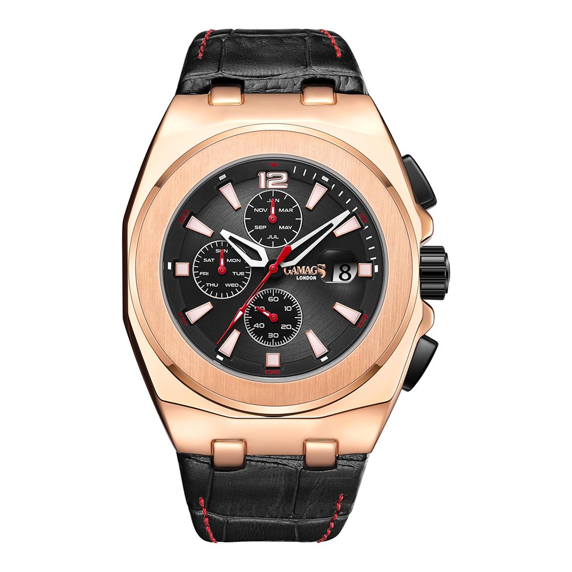 Men's Rose Gold Gamages Of London Voyager Automatic Watch 46mm main product photo