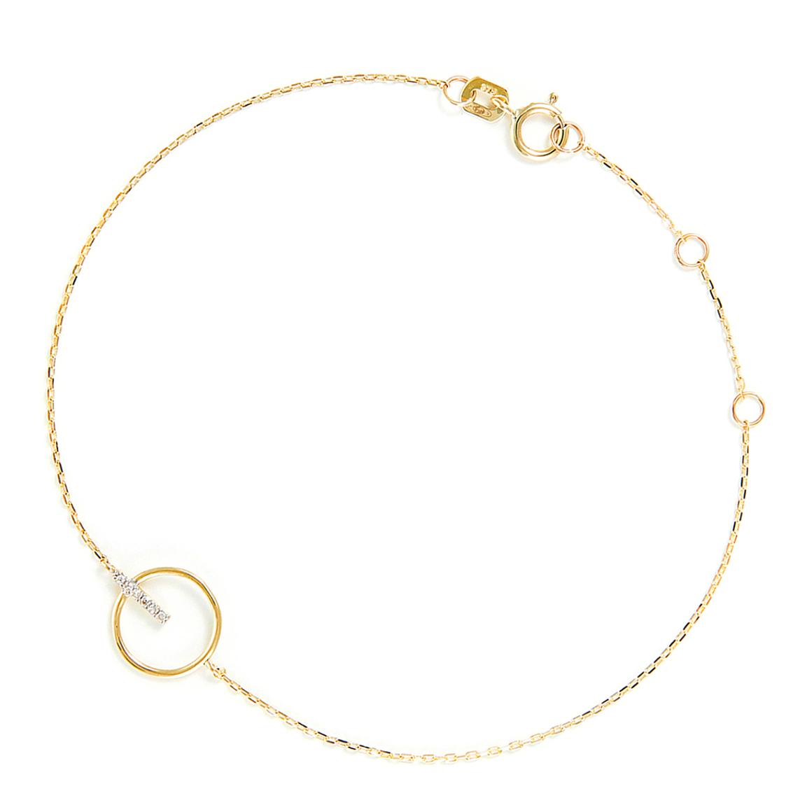 Gold Circle Linked Bracelet main product photo