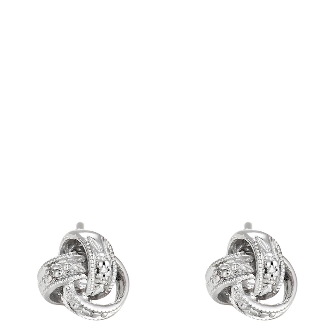 Silver Joli Noeud Diamond Earrings main product photo
