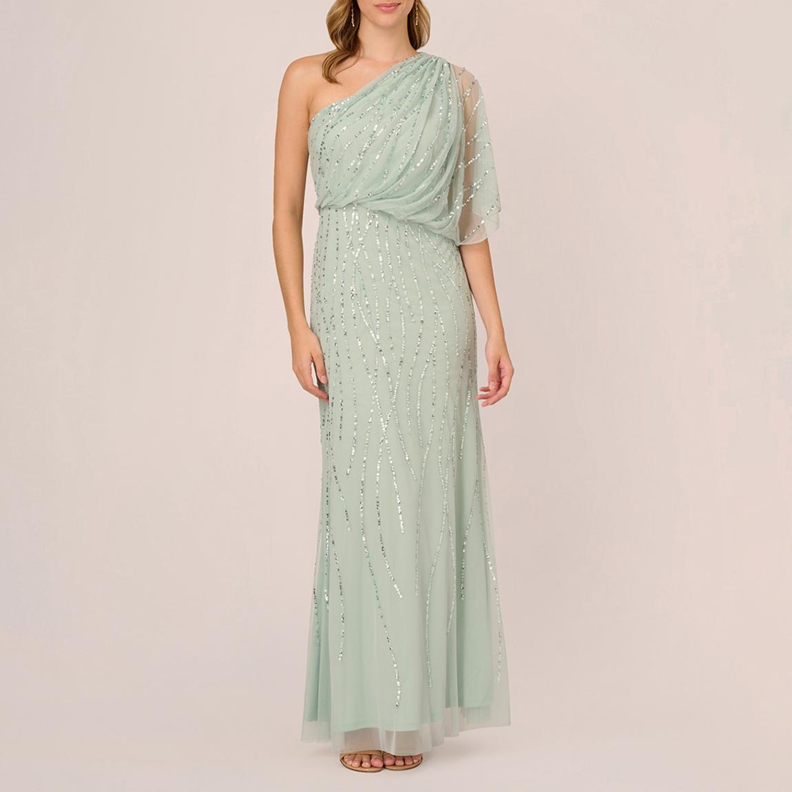 Green Long Beaded Dress main product photo