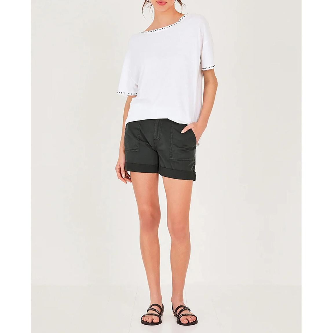 Washed Black Stretch-Cotton Chino Shorts main product photo