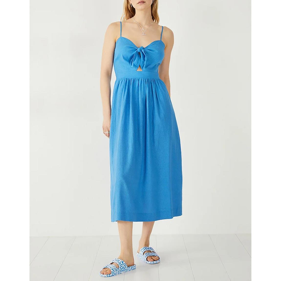 Blue May Linen Blend Midi Dress main product photo