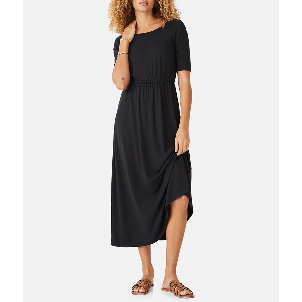 Black Elisa Jersey Midi Dress main product photo