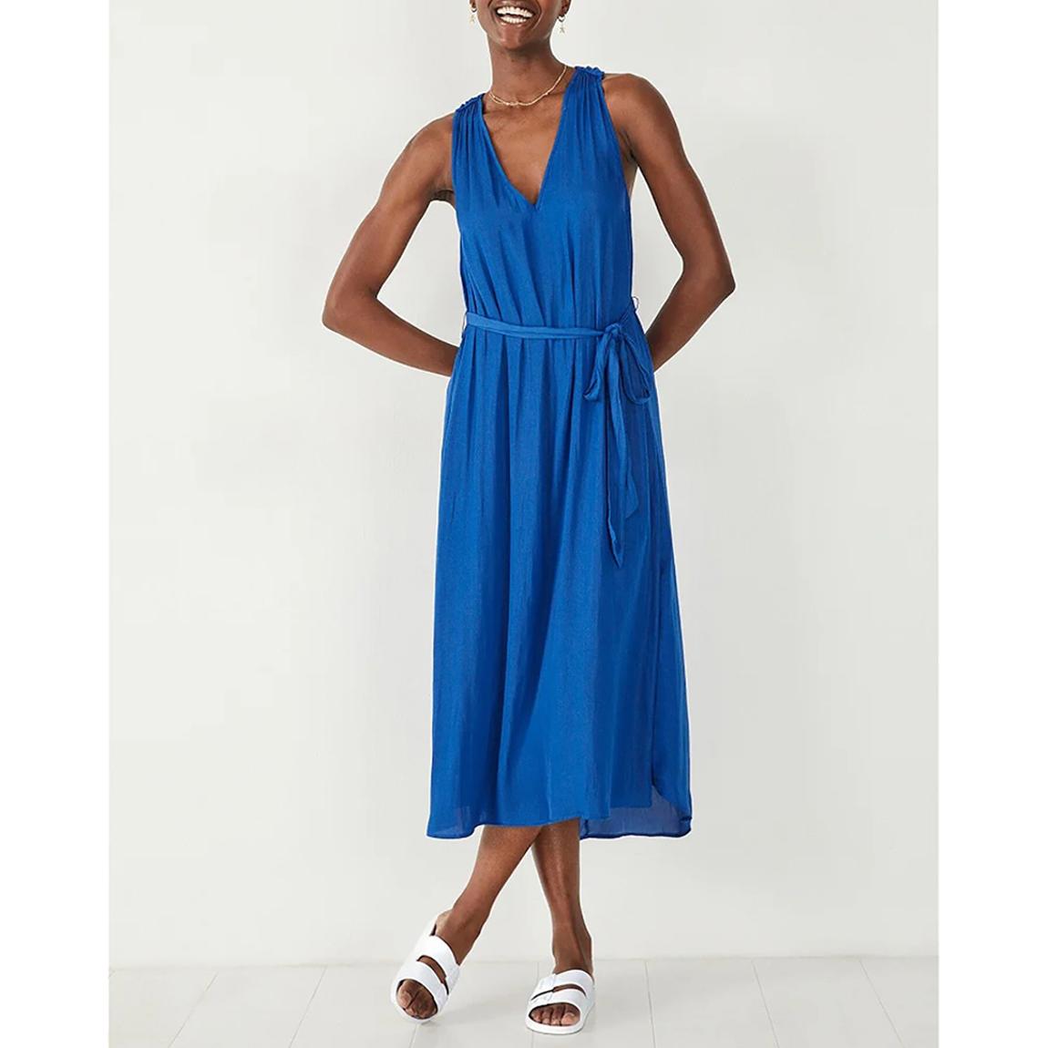 hush Blue Catharina Twist Back Midi Dress - BrandAlley