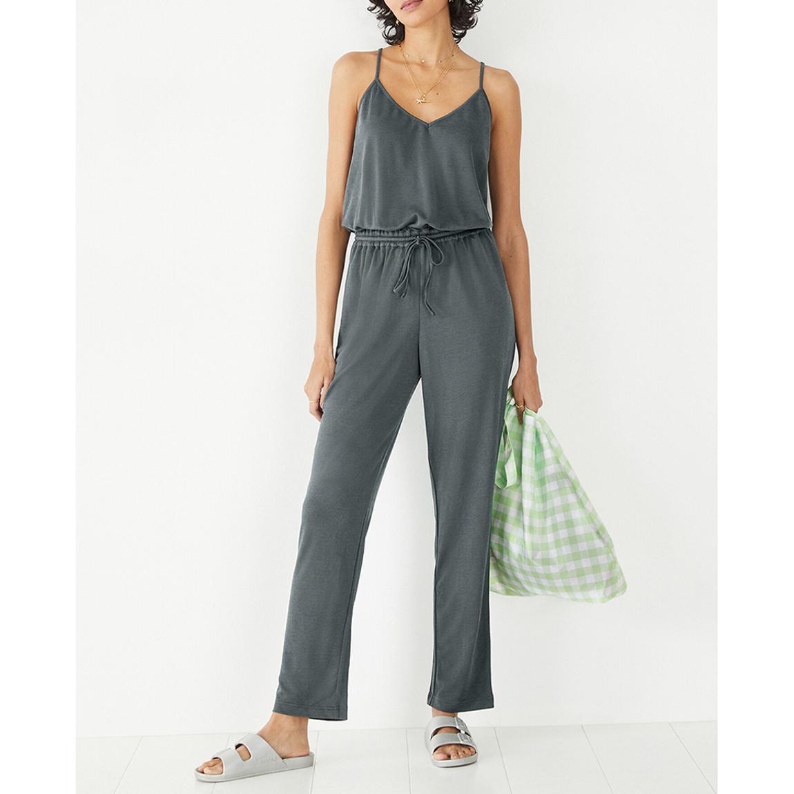 Charcoal Jodie Racer Back Jumpsuit main product photo