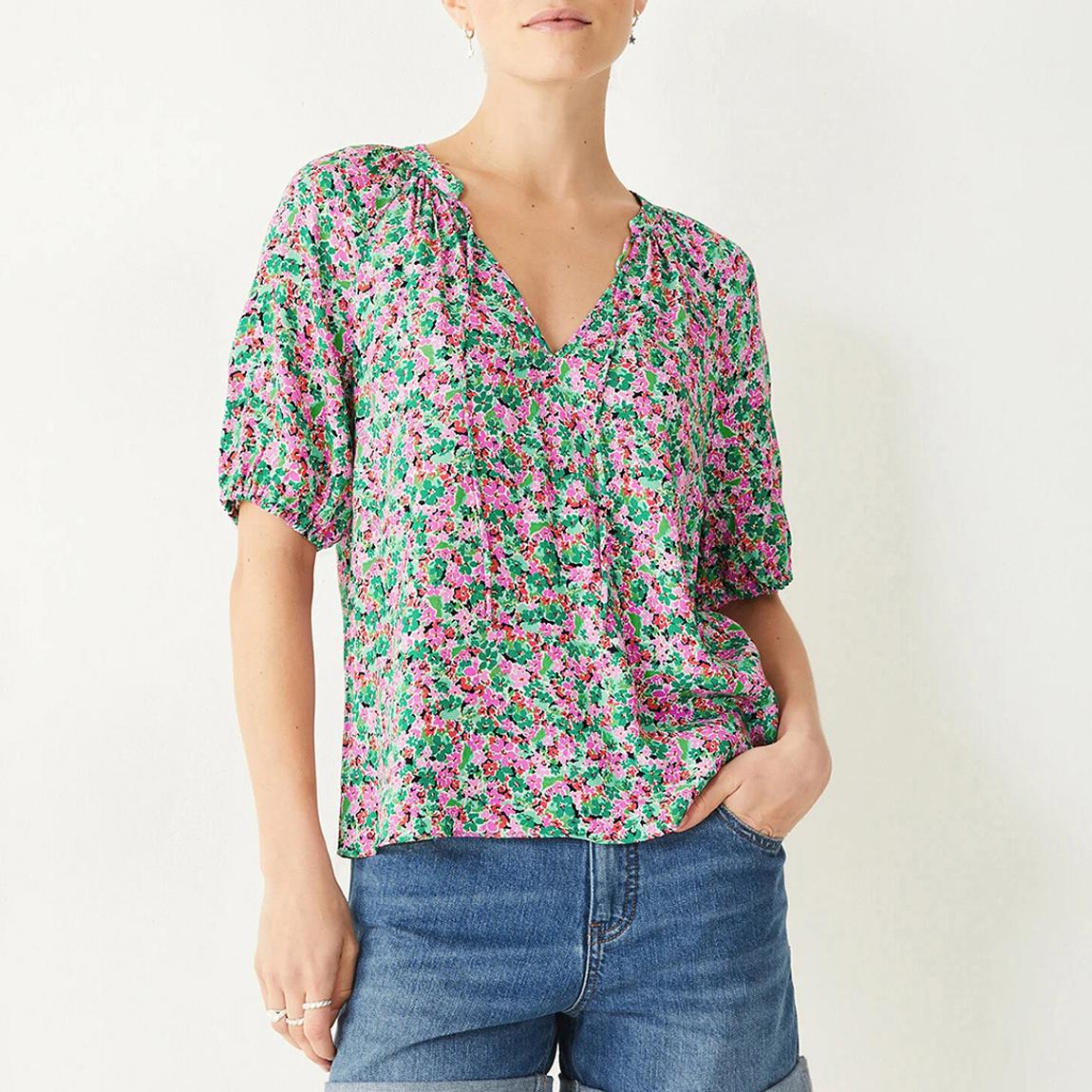 Multi Kari V-Neck Blouse main product photo