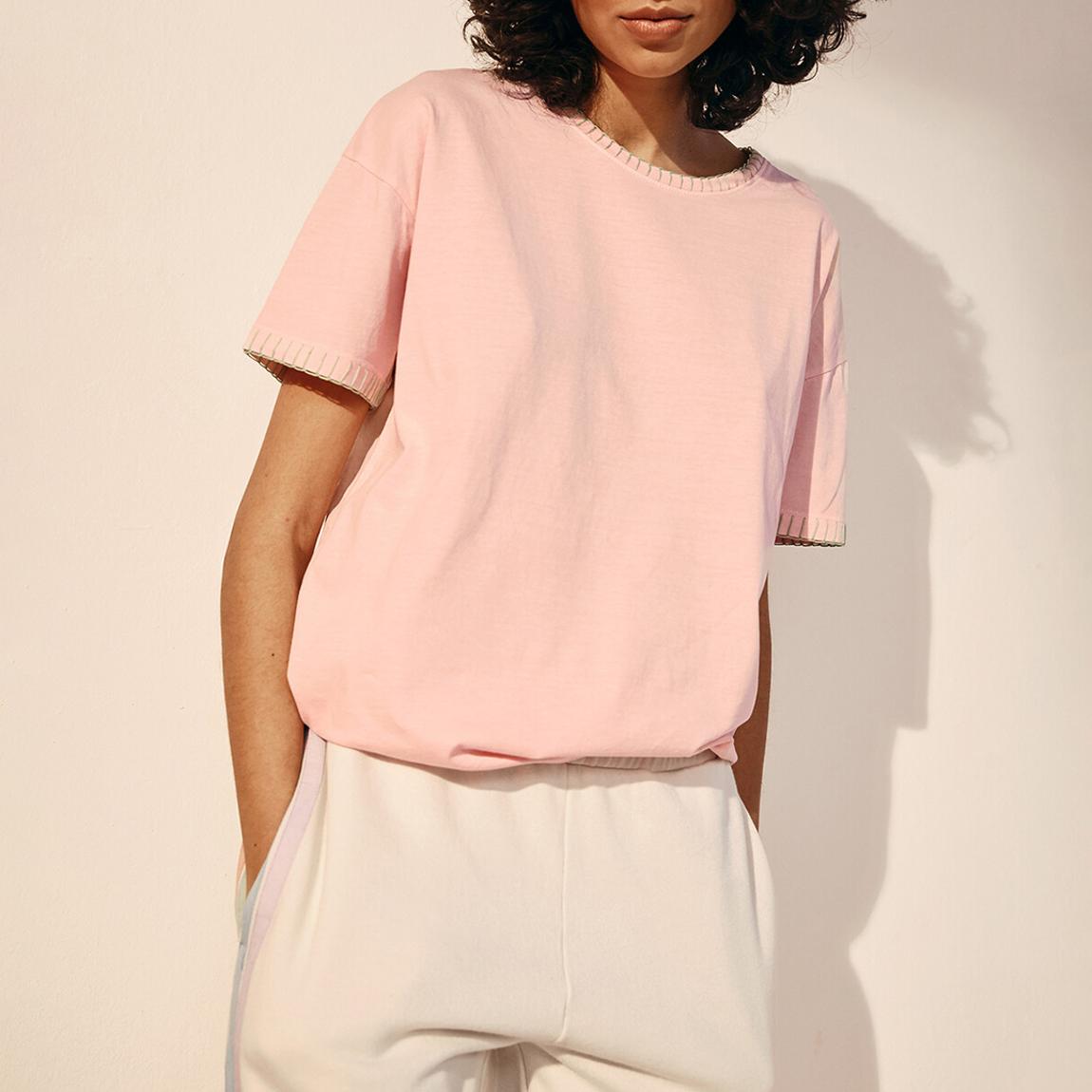Pink Boxy Cotton T-Shirt main product photo