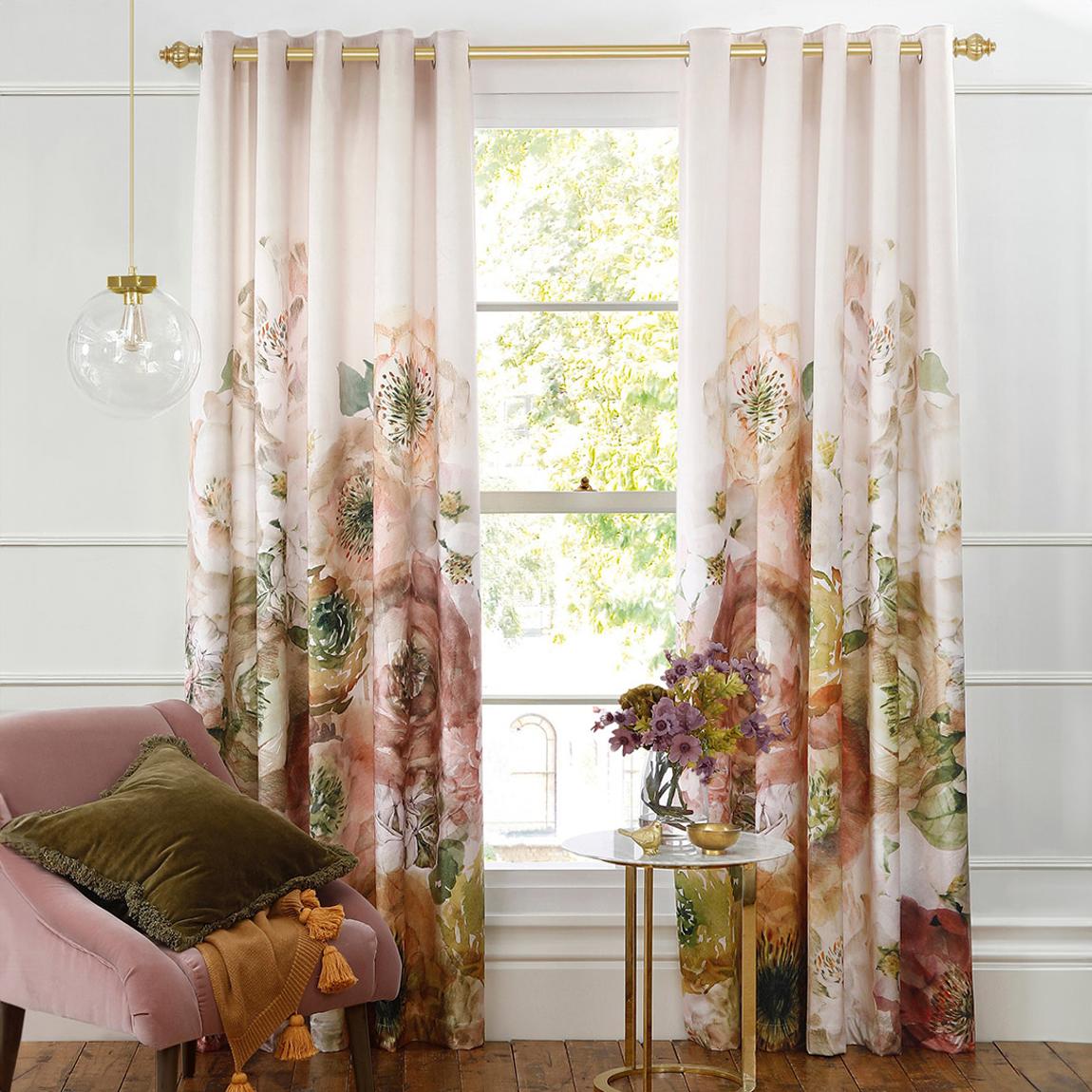 Arlette Velvet Curtains, 167x182cm main product photo