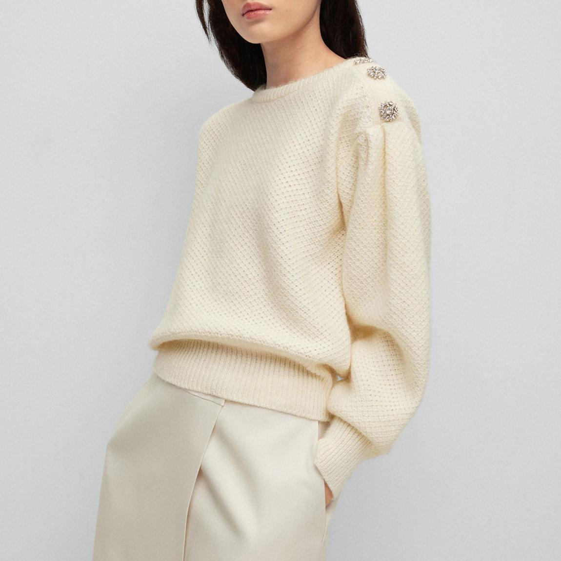 Cream Fernas Wool Blend Jumper main product photo
