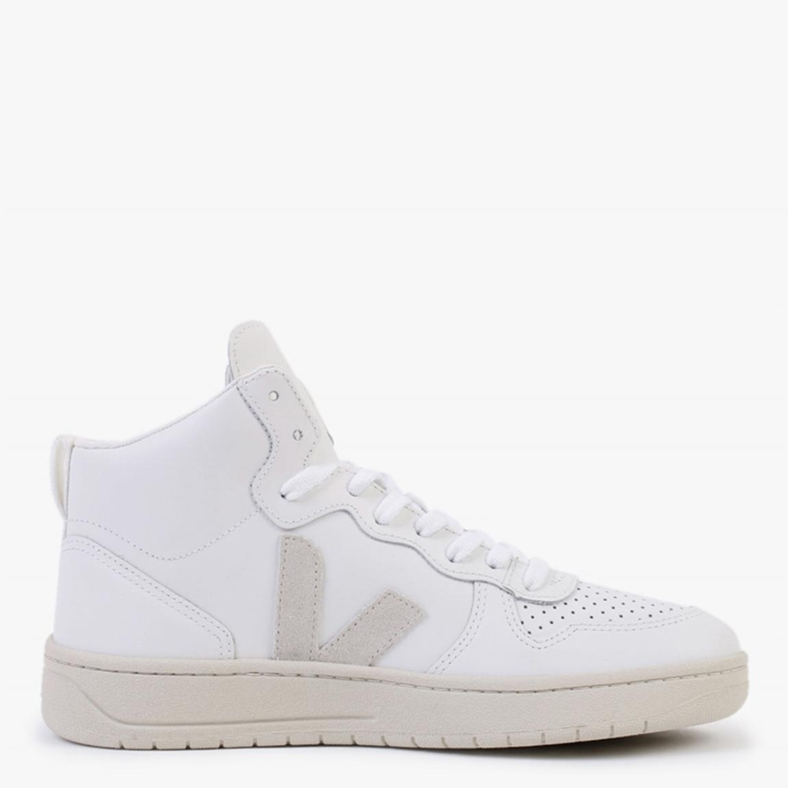 White Veja Leather V-15 Trainer main product photo
