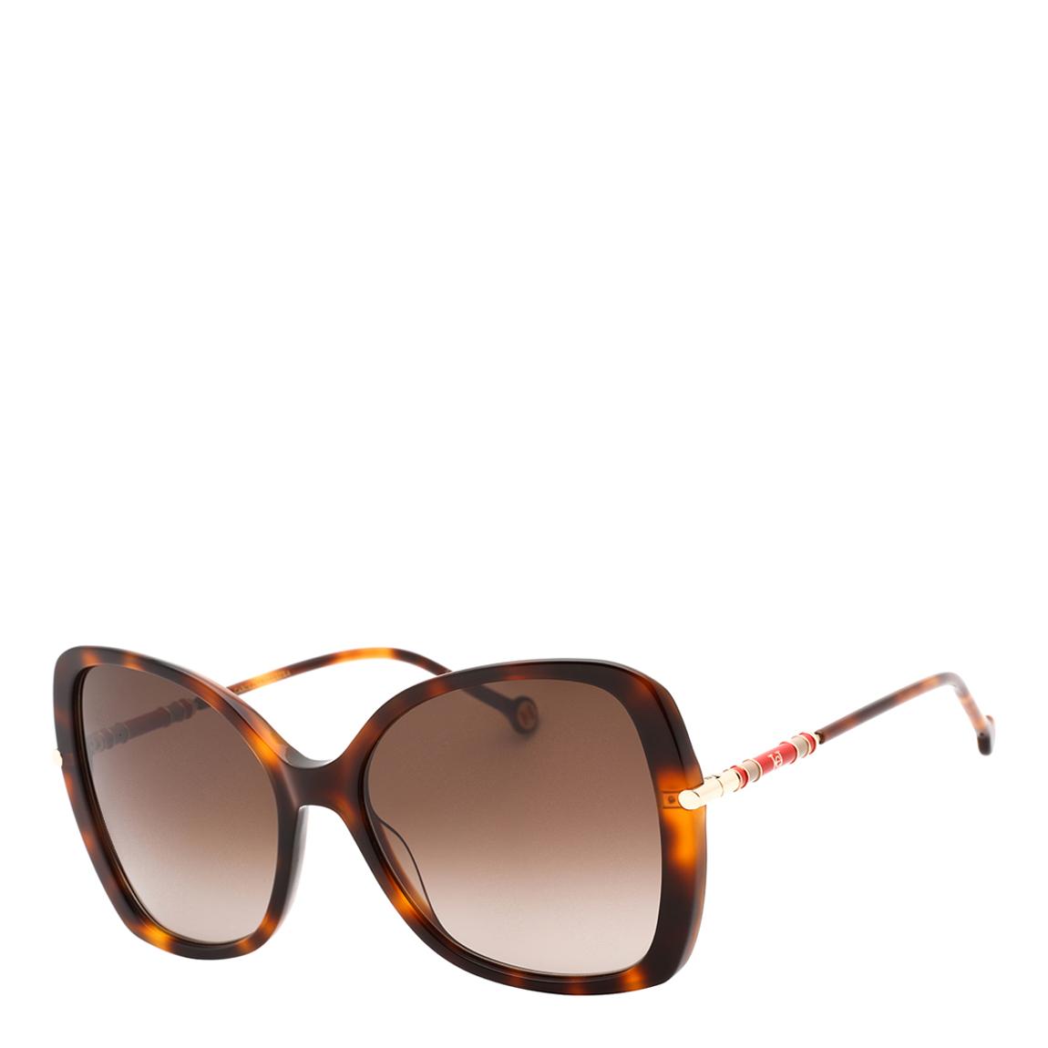 Women′s Havana Brown Carolina Herrera Sunglasses 58mm main product photo