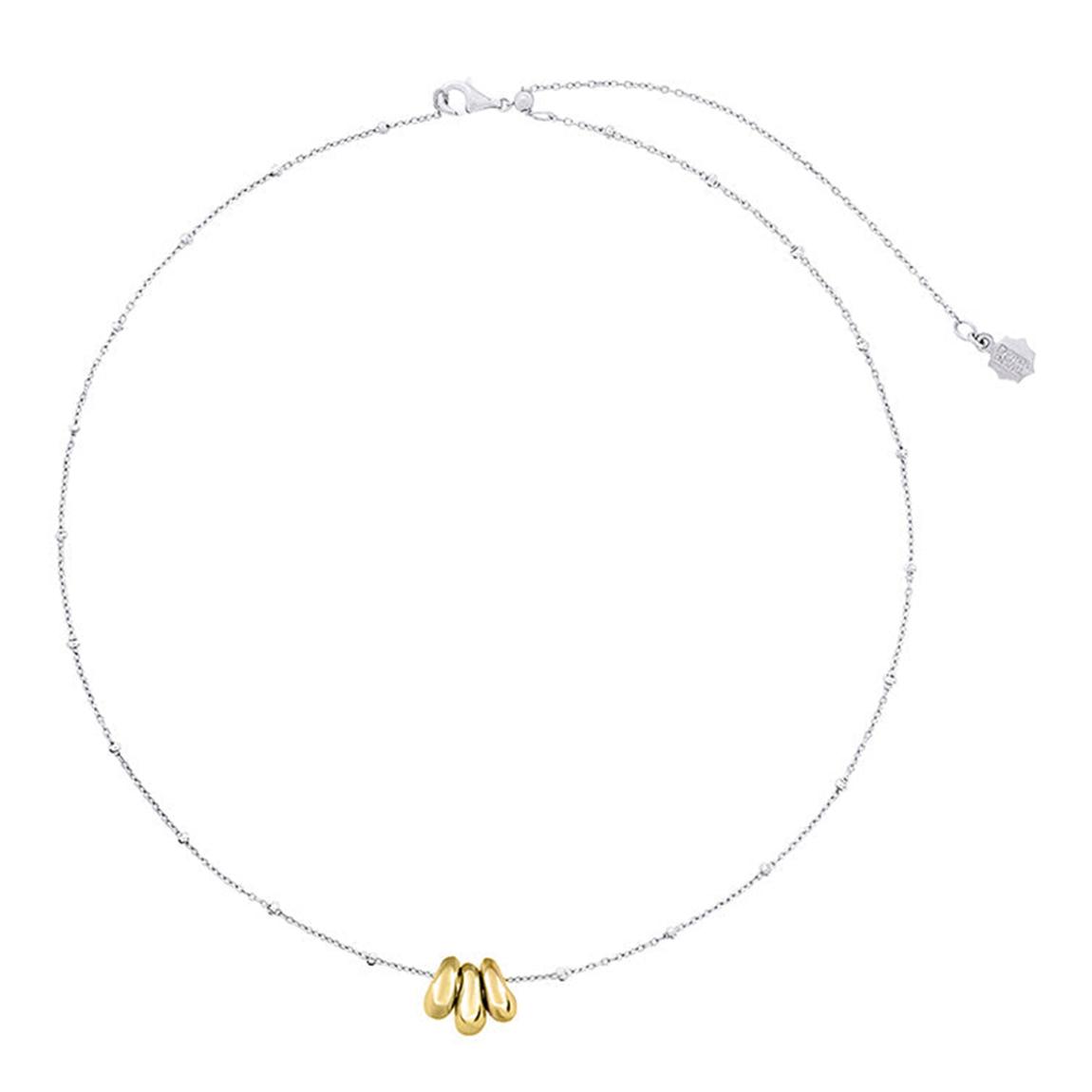 Silver Adjustable Chain & Nugget Trio Pendant main product photo