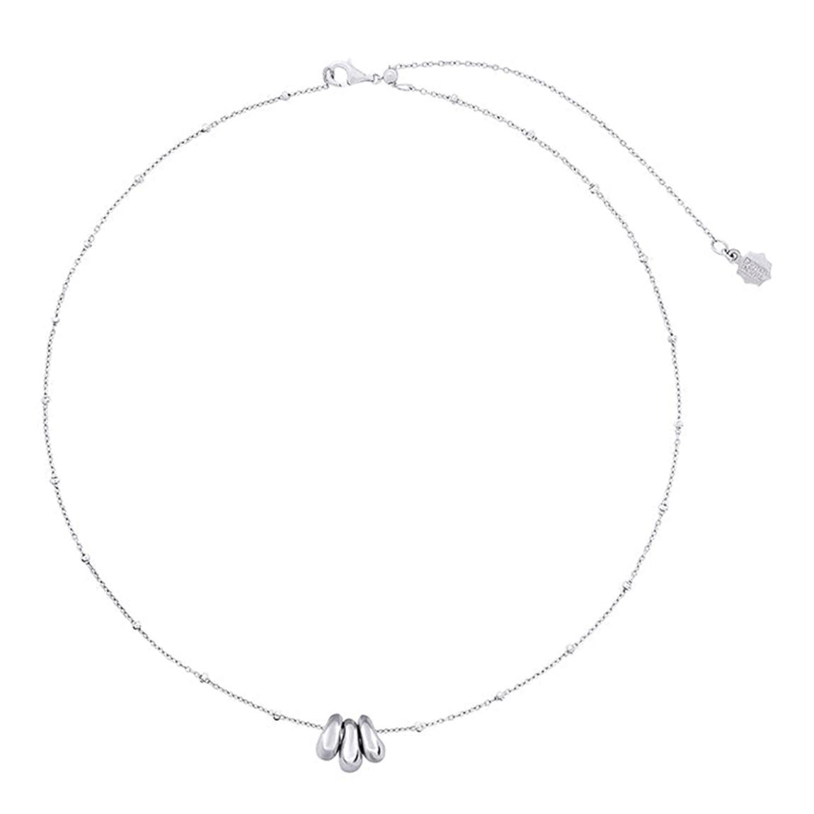 Silver Adjustable Chain & Nugget Trio Pendant main product photo