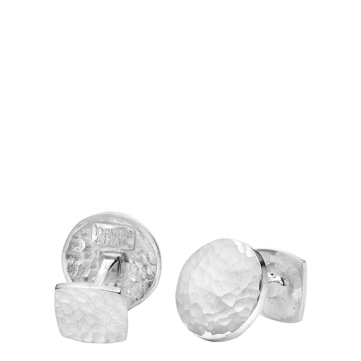 Silver Round Engravable Nomad Cufflinks main product photo