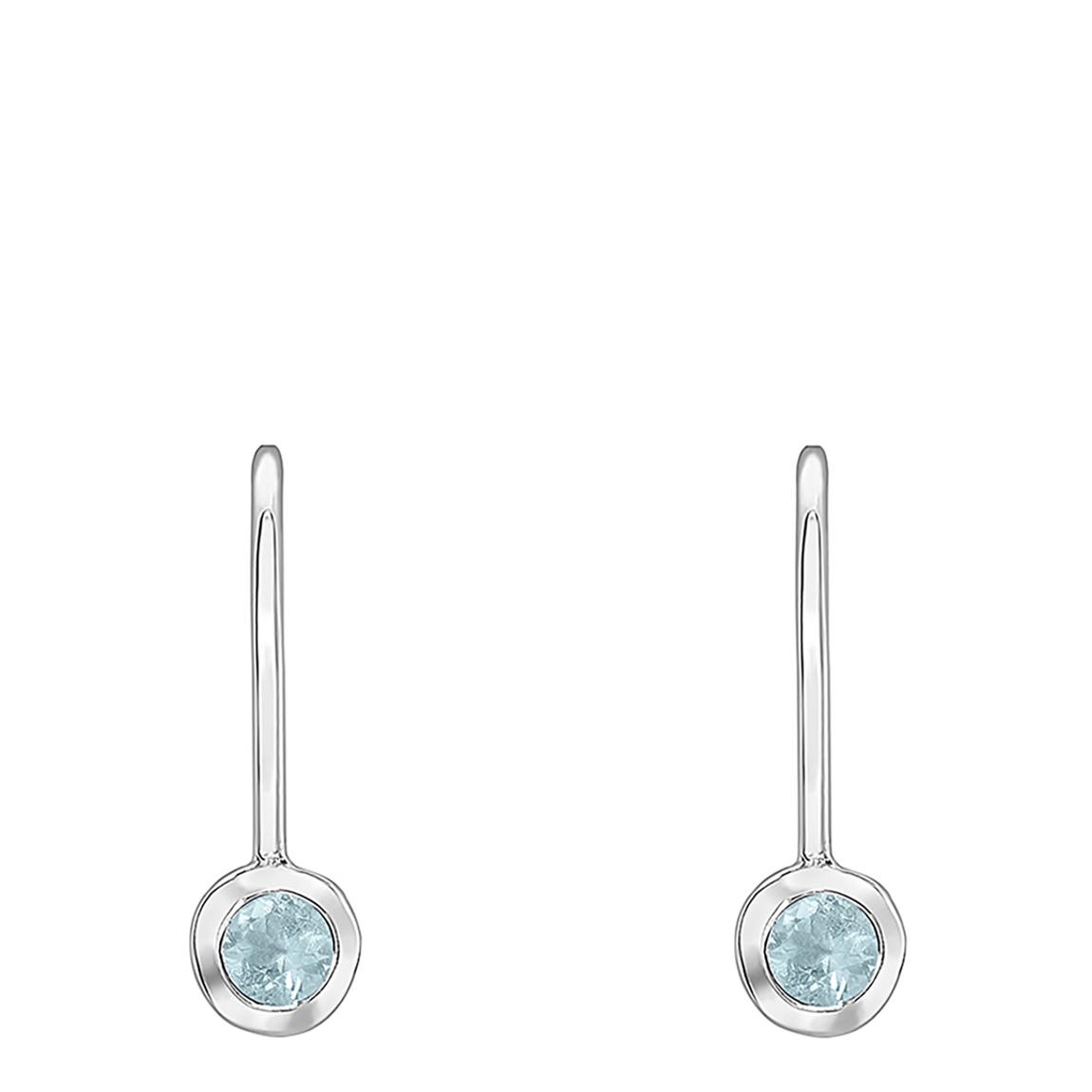 Silver Aquamarine Dewdrop Earrings main product photo