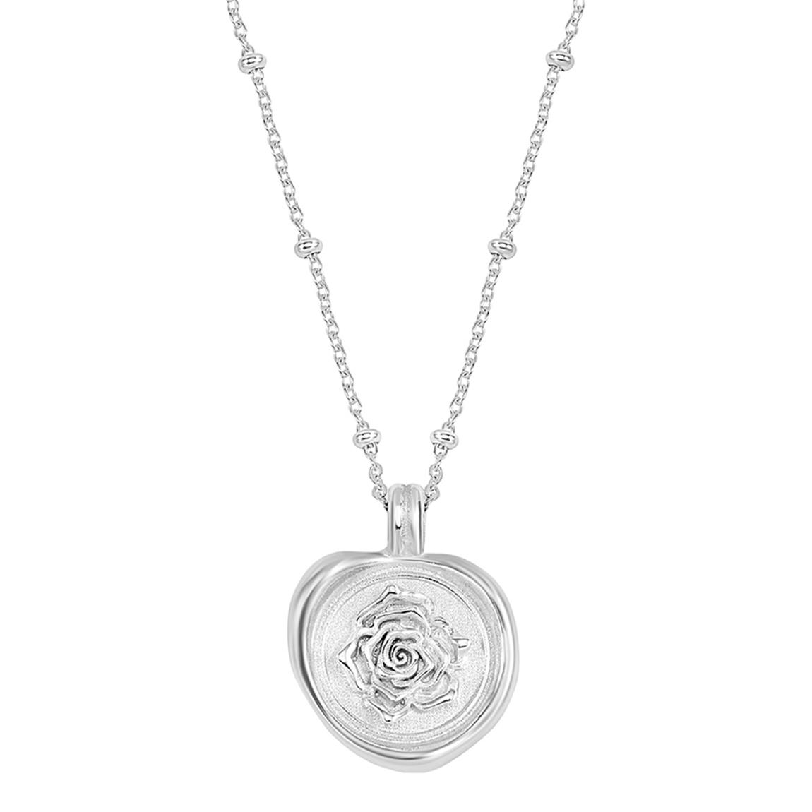Silver Wild Rose Talisman Necklace main product photo