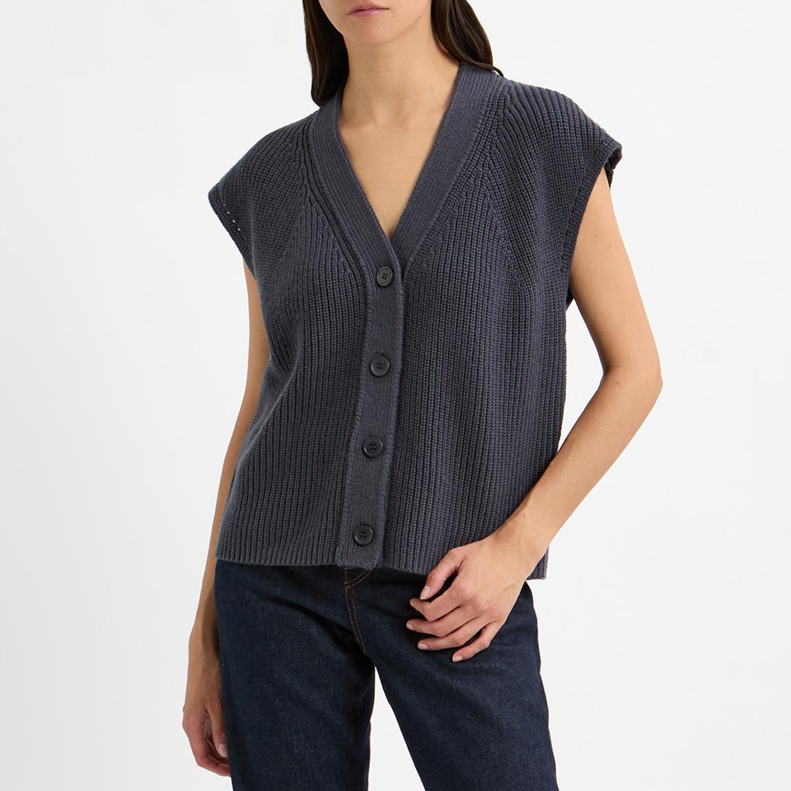 Slate Sleeveless Cardigan main product photo