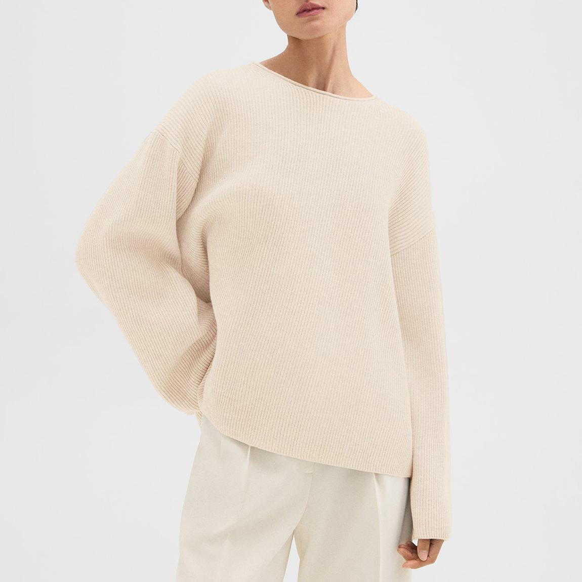 Cream Ribbed Cashmere Blend Jumper main product photo