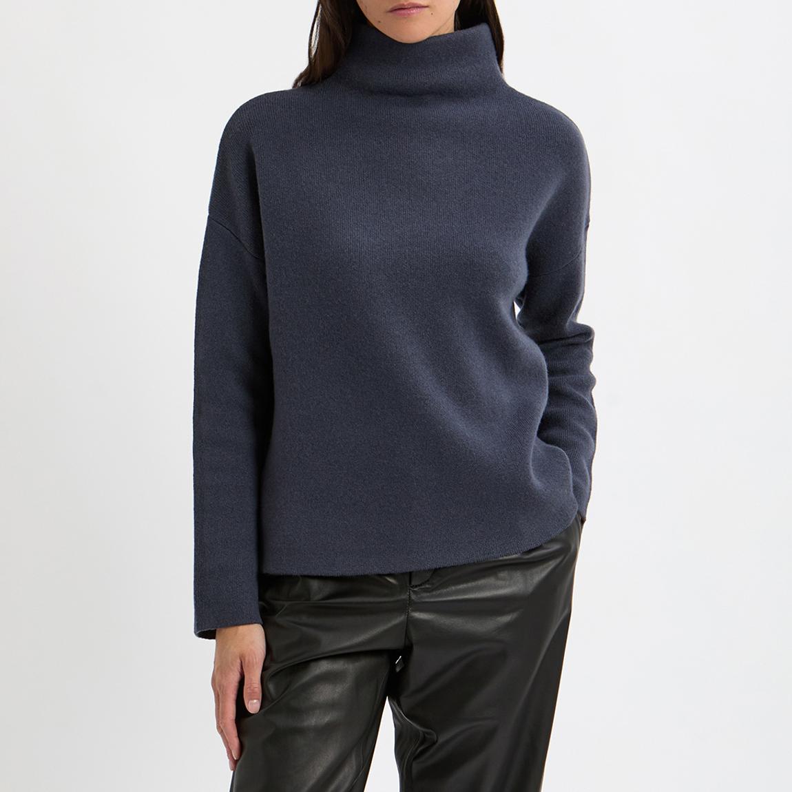 Slate Cashmere Blend Funnel Neck Jumper main product photo
