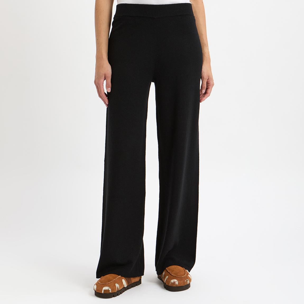 Black Cashmere Blend Straight Leg Jogger main product photo