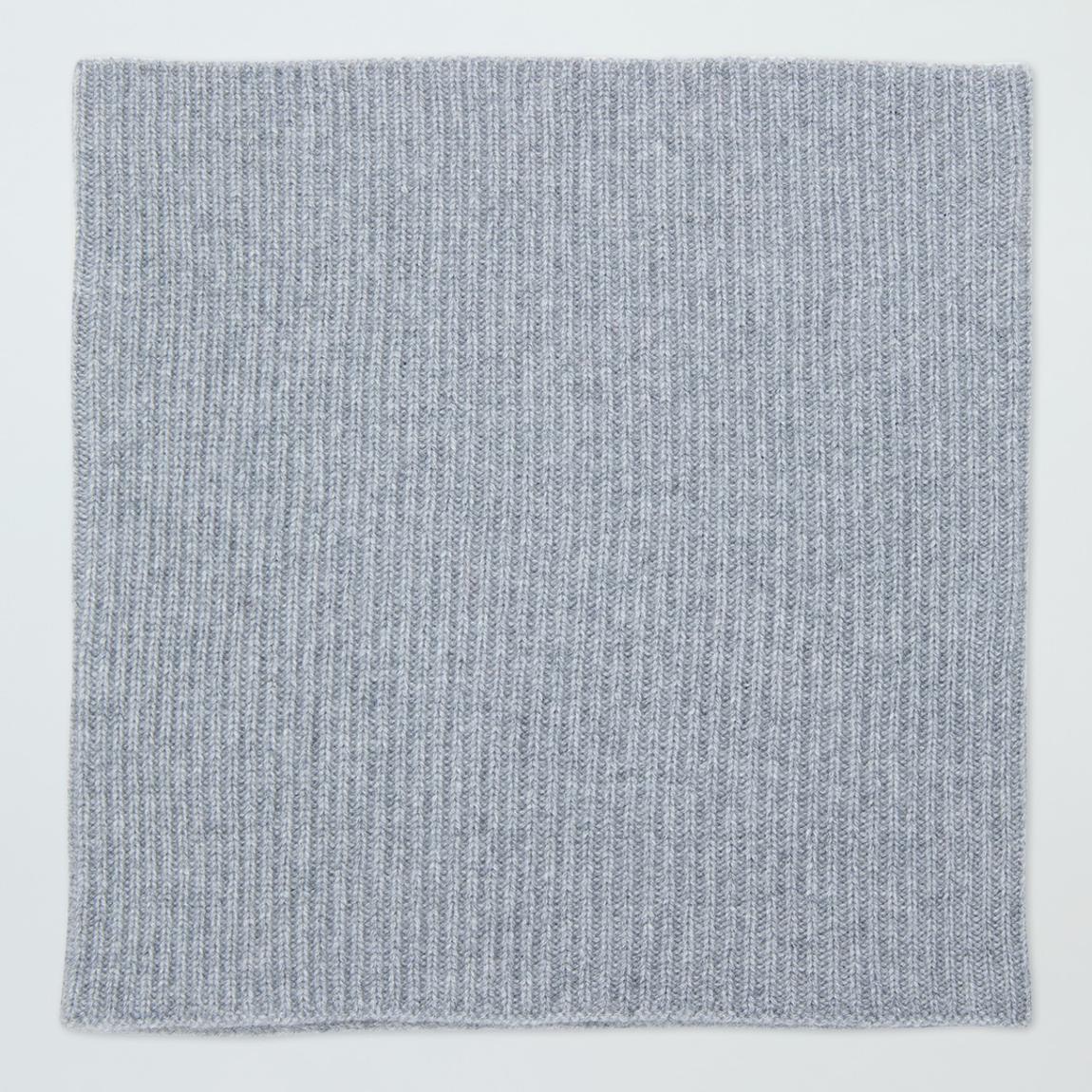 Grey Cashmere Ribbed Snood main product photo