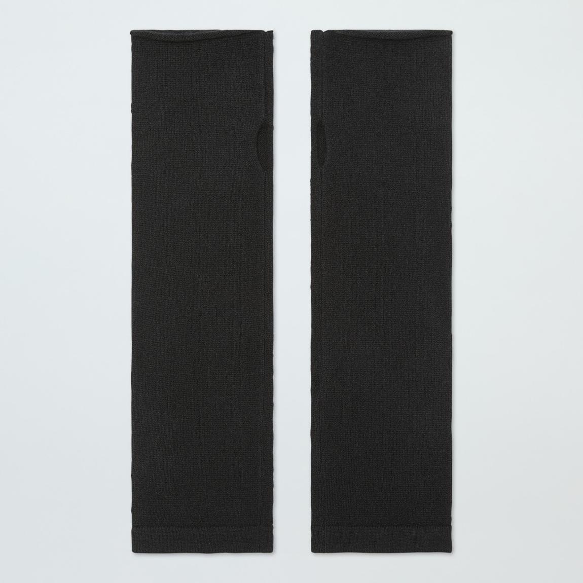 Black Cashmere Fine Knit Wrist Warmers main product photo