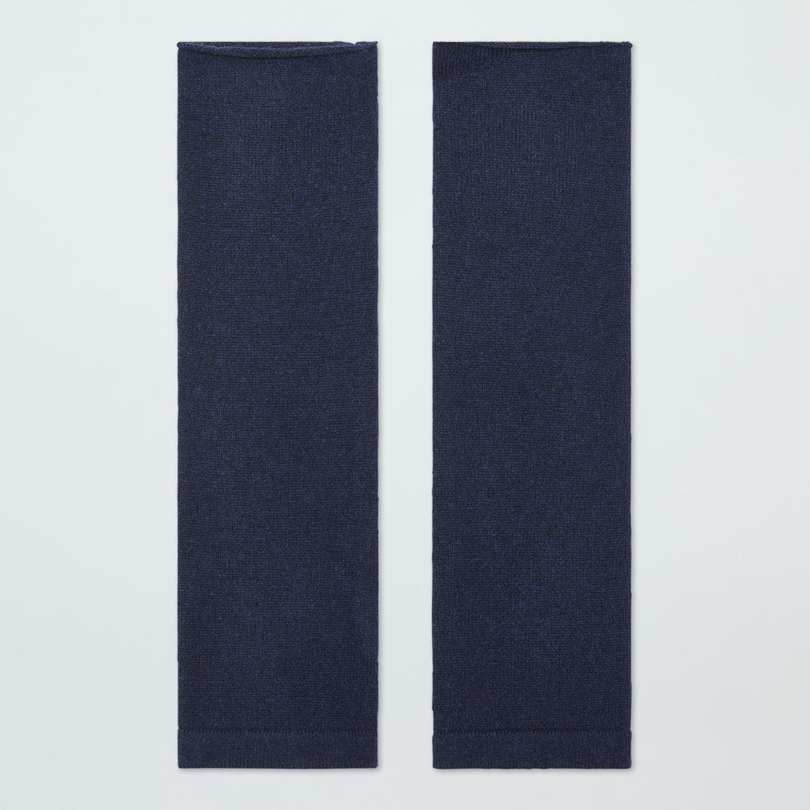 Navy Cashmere Fine Knit Wrist Warmers main product photo