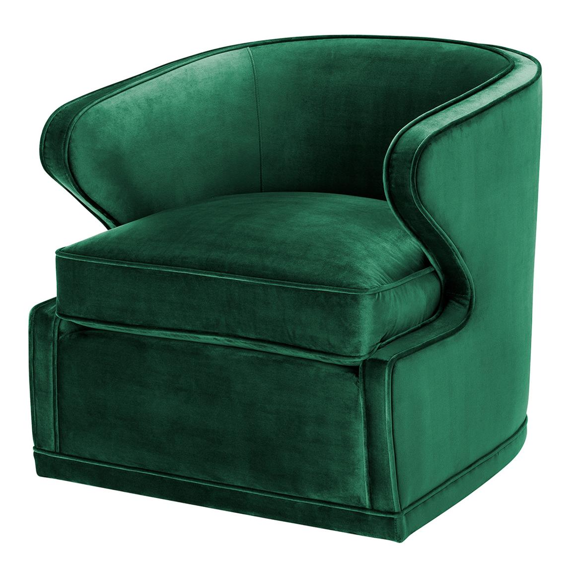 Dorset Swivel Chair, Roche Green Velvet main product photo