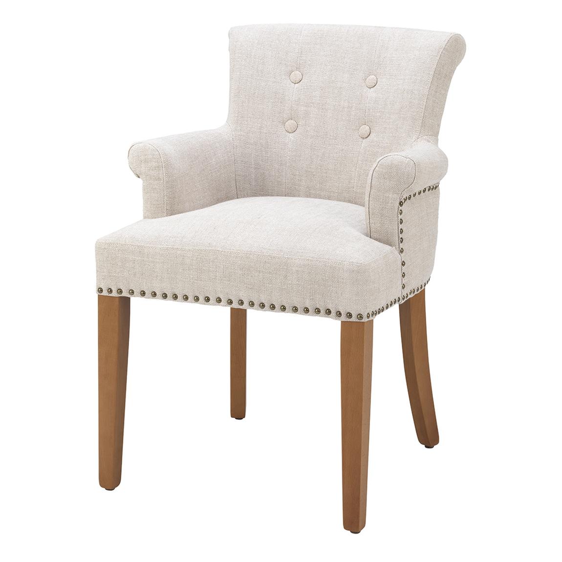 Key Largo Dining Chair with Arm, Off White Linen main product photo