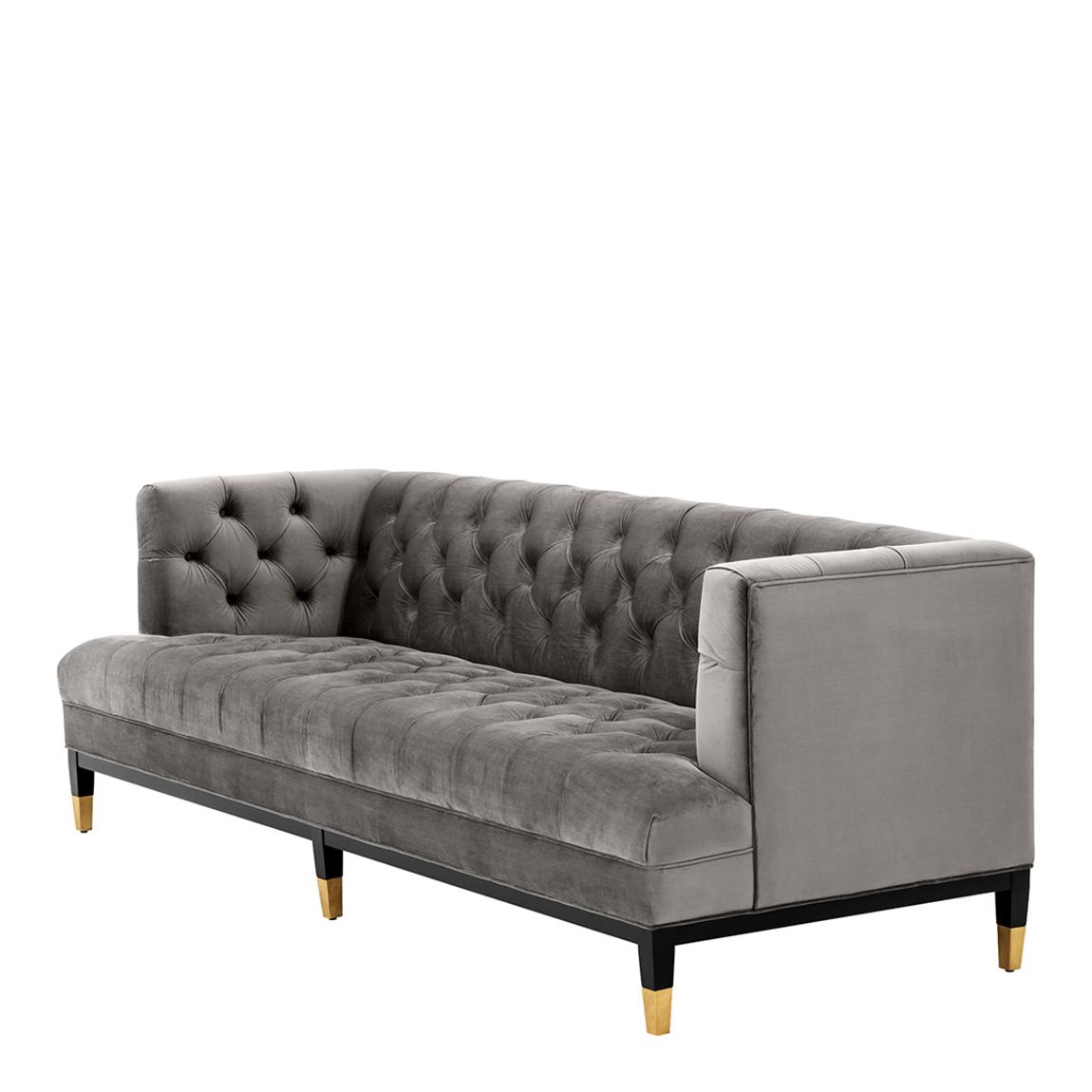 Castelle Sofa, Grey Velvet main product photo