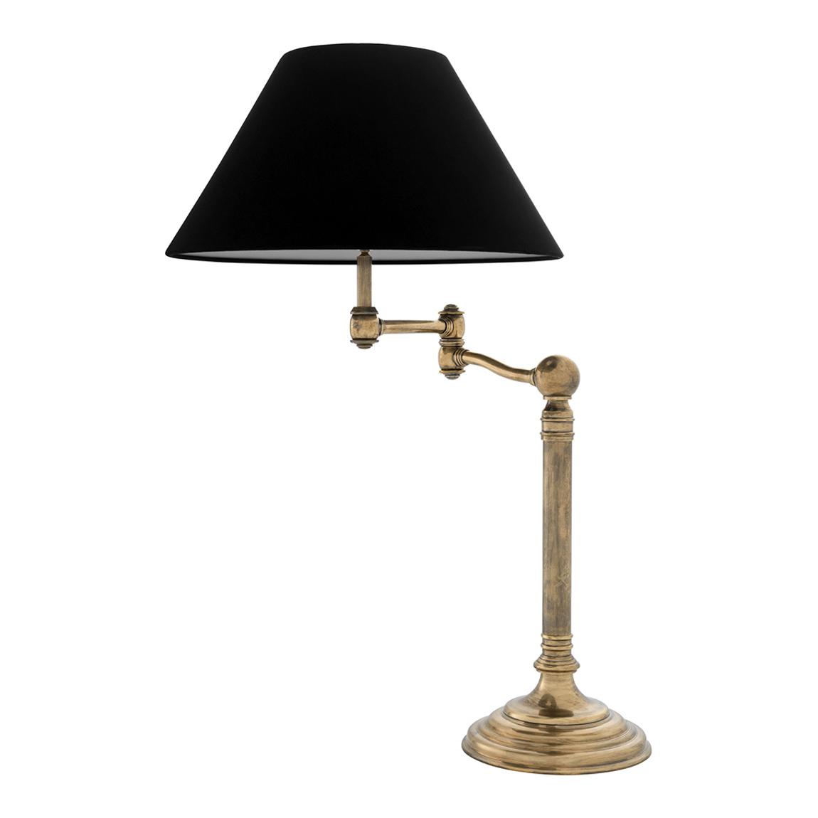 Regis Table Lamp, Vintage Brass including shade main product photo
