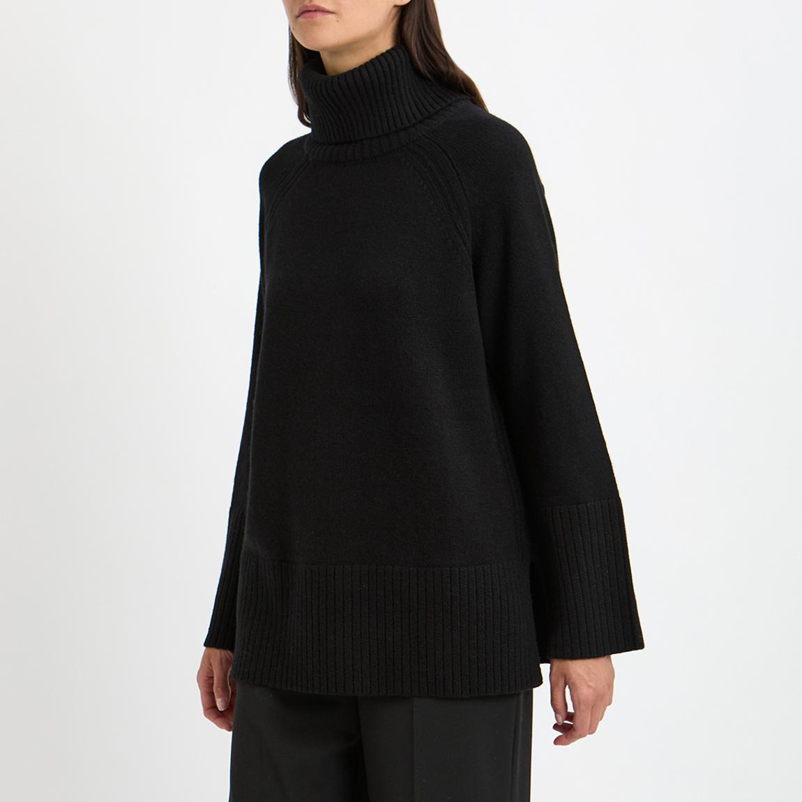 Black Cashmere Roll Neck Tunic main product photo