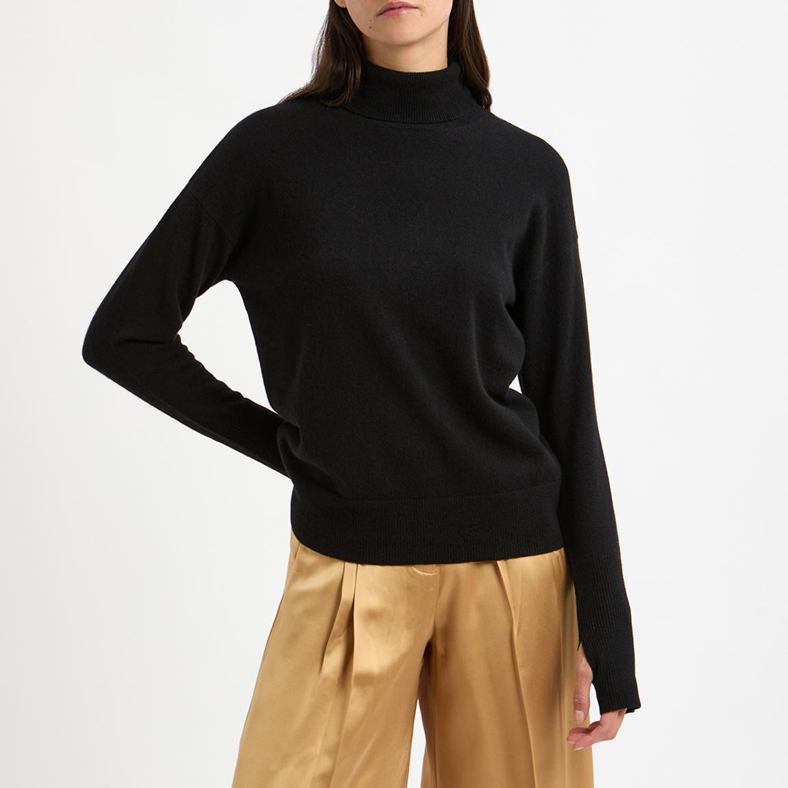 Black Cashmere Polo Neck Jumper main product photo