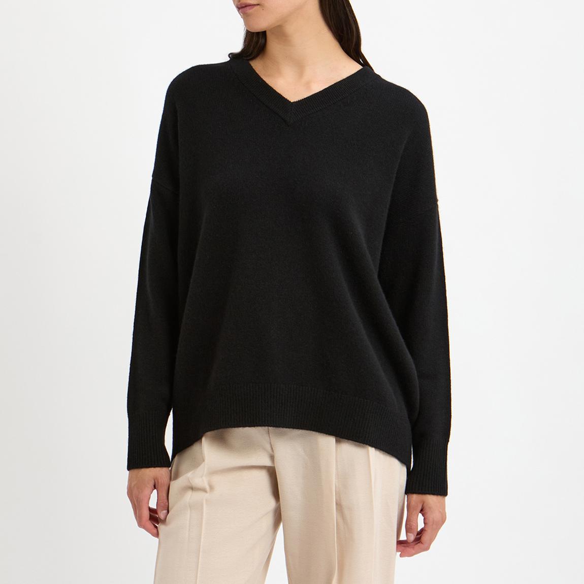 Black Cashmere V Neck Jumper main product photo