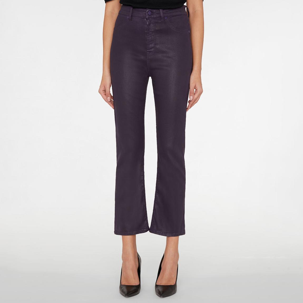 Purple Slim Kick Coated Stretch Jeans main product photo