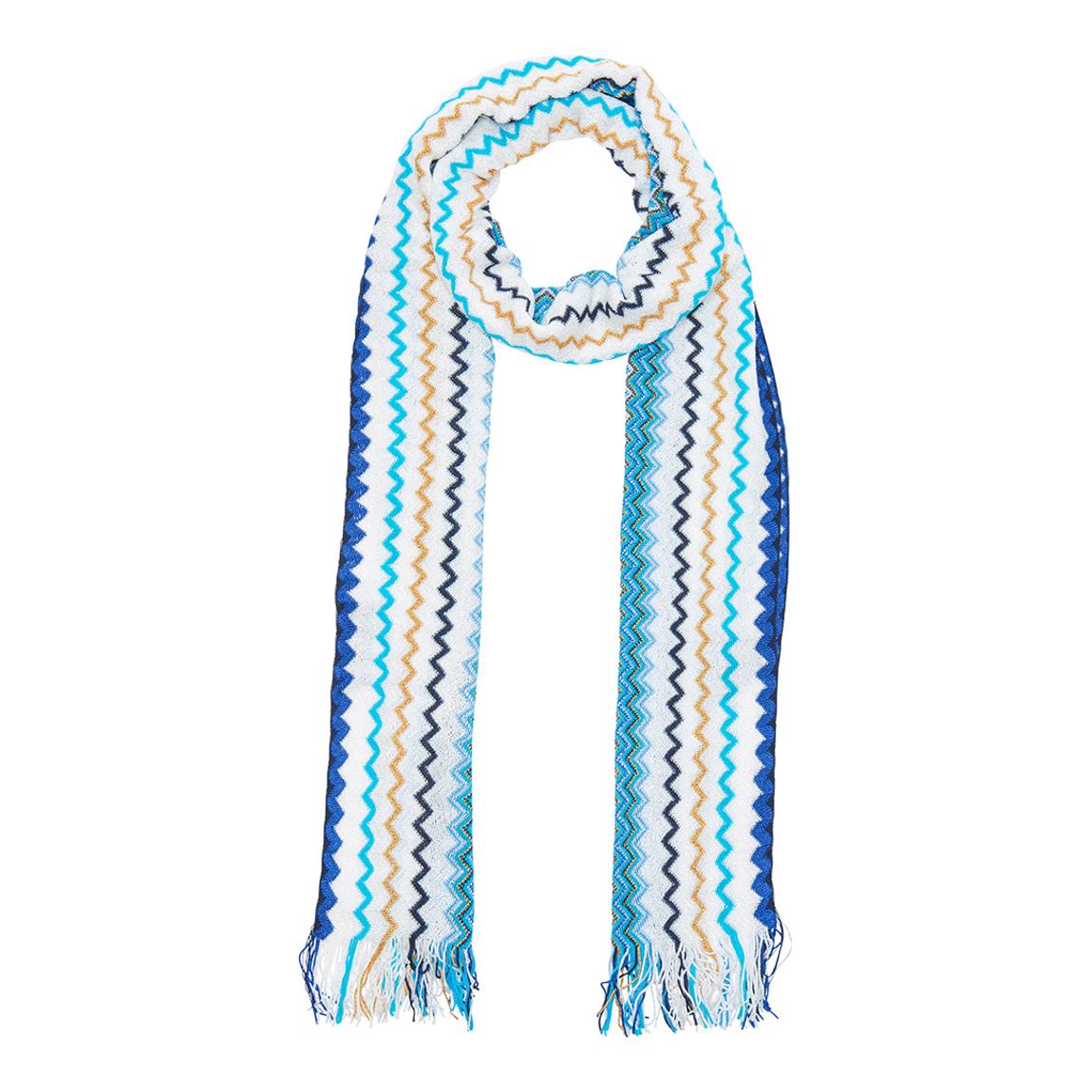 Blue, Multi Knitted Scarf main product photo