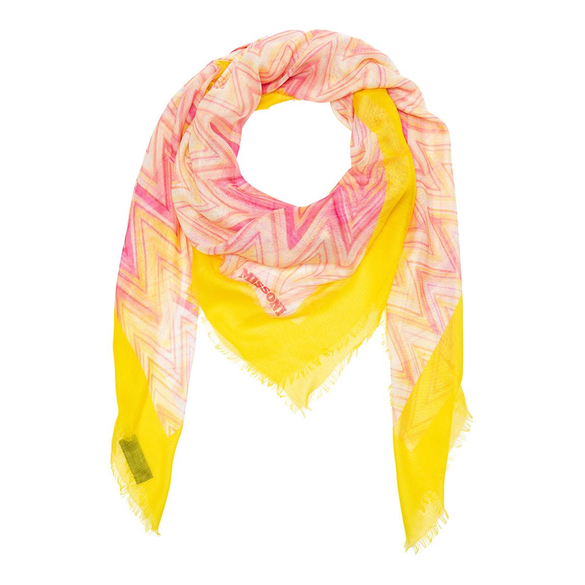 Pink, Yellow Woven Shawl main product photo