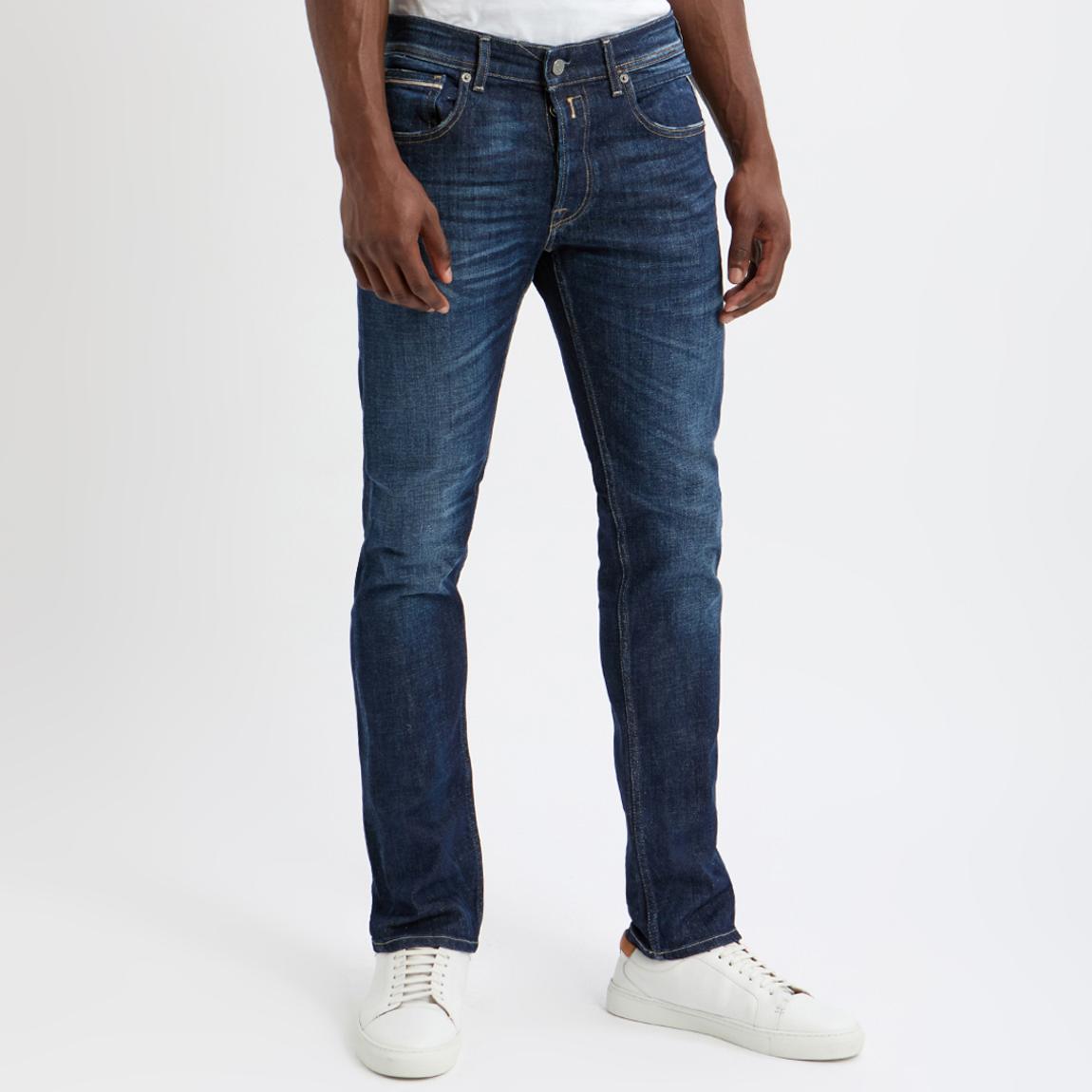 Dark Blue Grover Straight Stretch Jeans main product photo