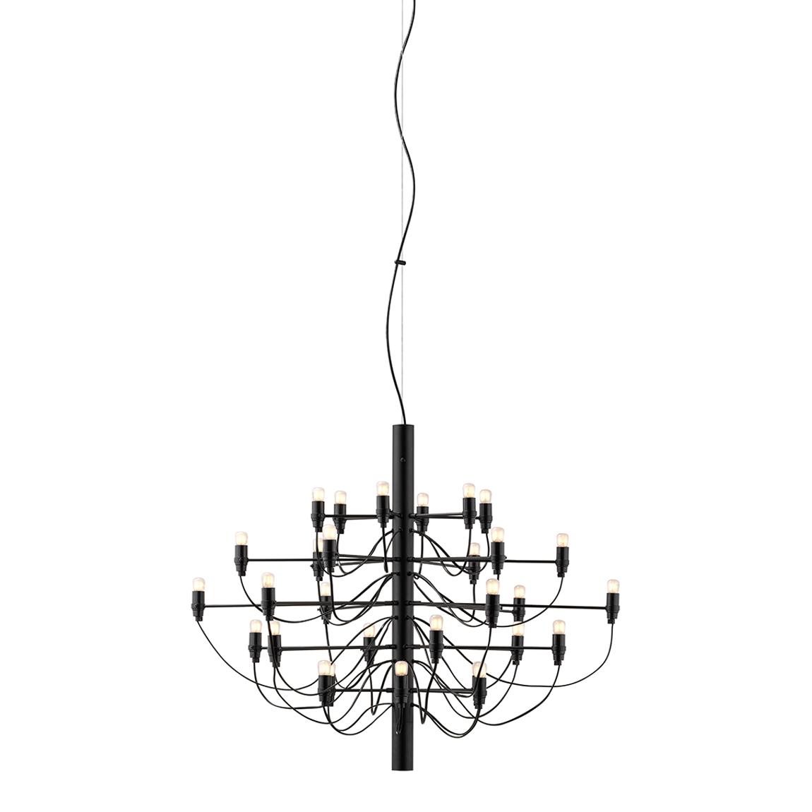 2097/30 Suspension Lamp, Clear Bulbs, Matt Black main product photo