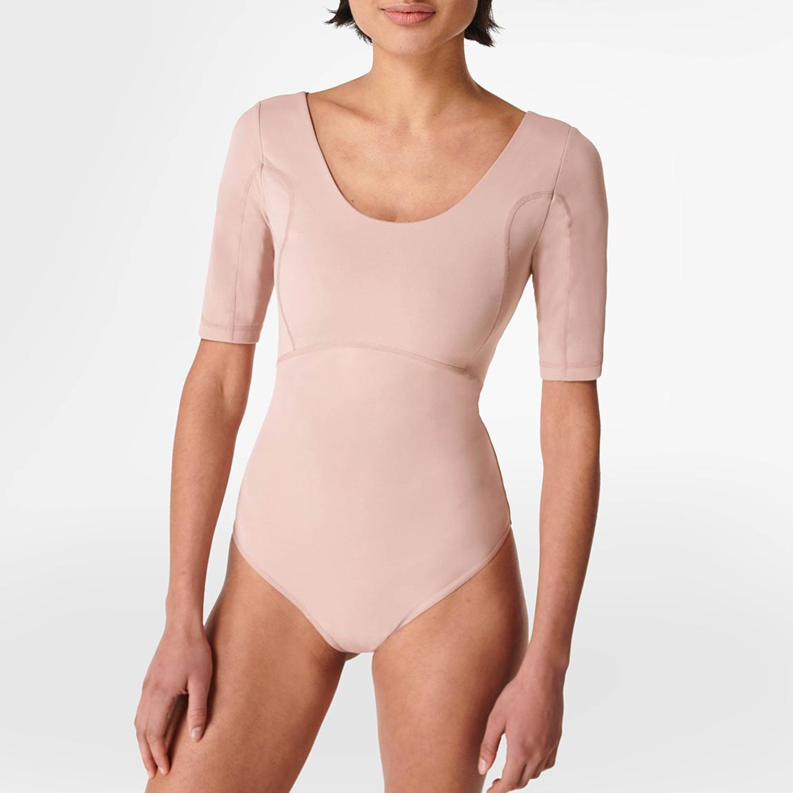 Ash Pink Super Soft Short Sleeve Dance Leotard main product photo