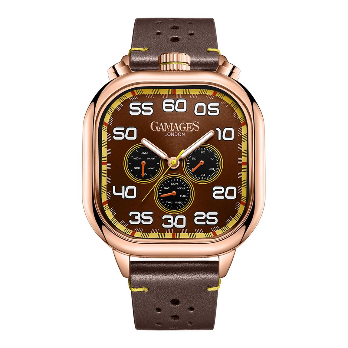Men's Brown Gamages of London Vertical Astute Watch 44mm main product photo