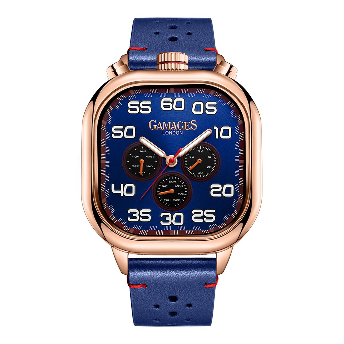Men's Blue Gamages of London Vertical Astute Watch 44mm main product photo