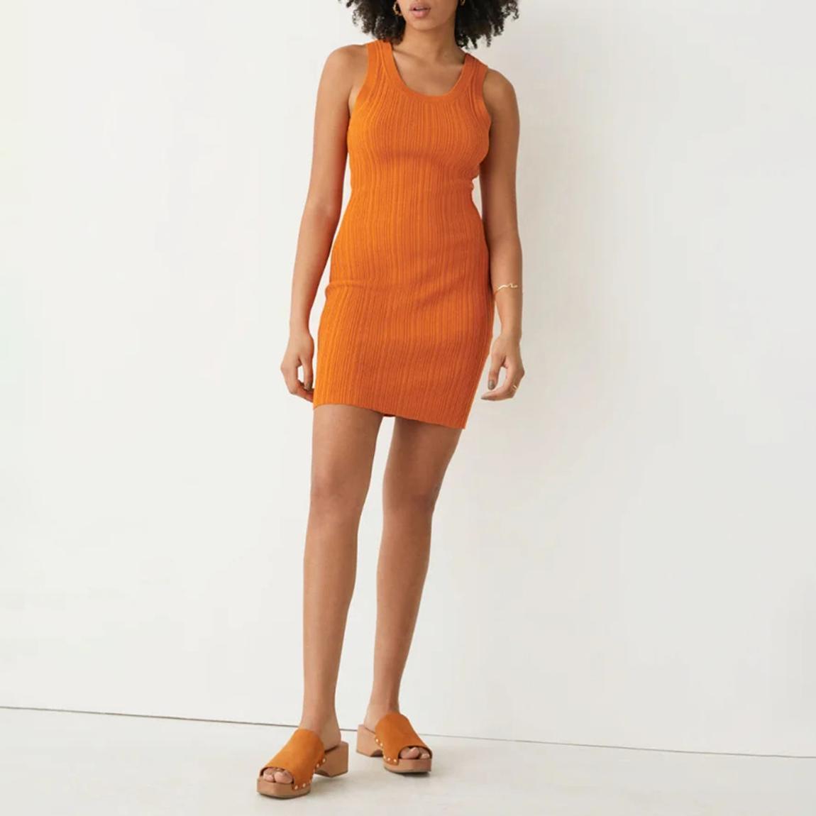 Yellow Ariel Linen Blend Dress main product photo