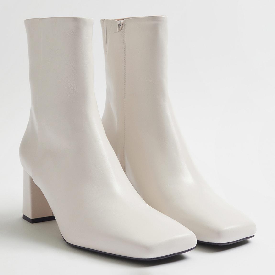 White Odette Boot main product photo