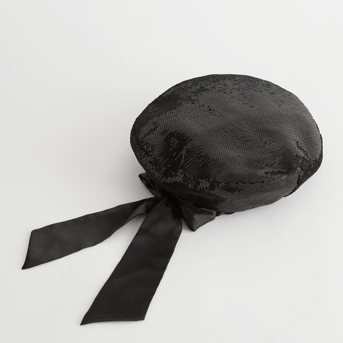 Black Gaby Sequin Beret main product photo