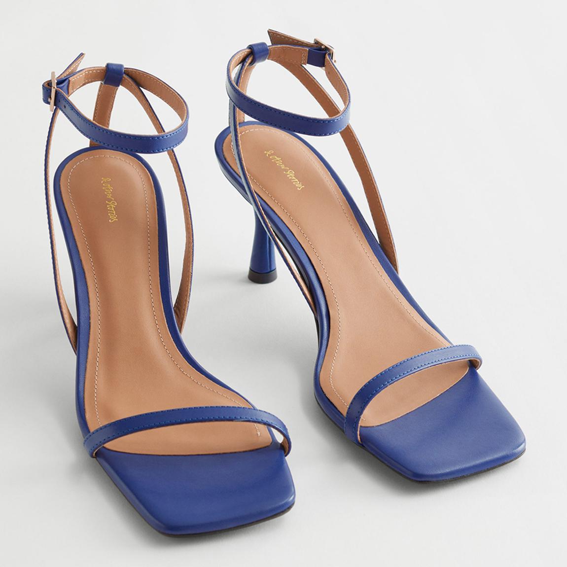 Blue Viola Leather Sandals main product photo
