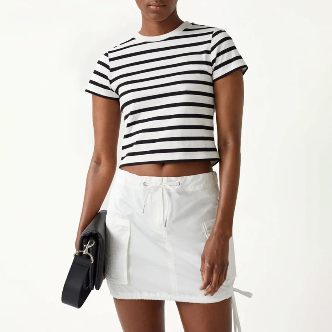 White Elissa Cargo Cotton Skirt main product photo