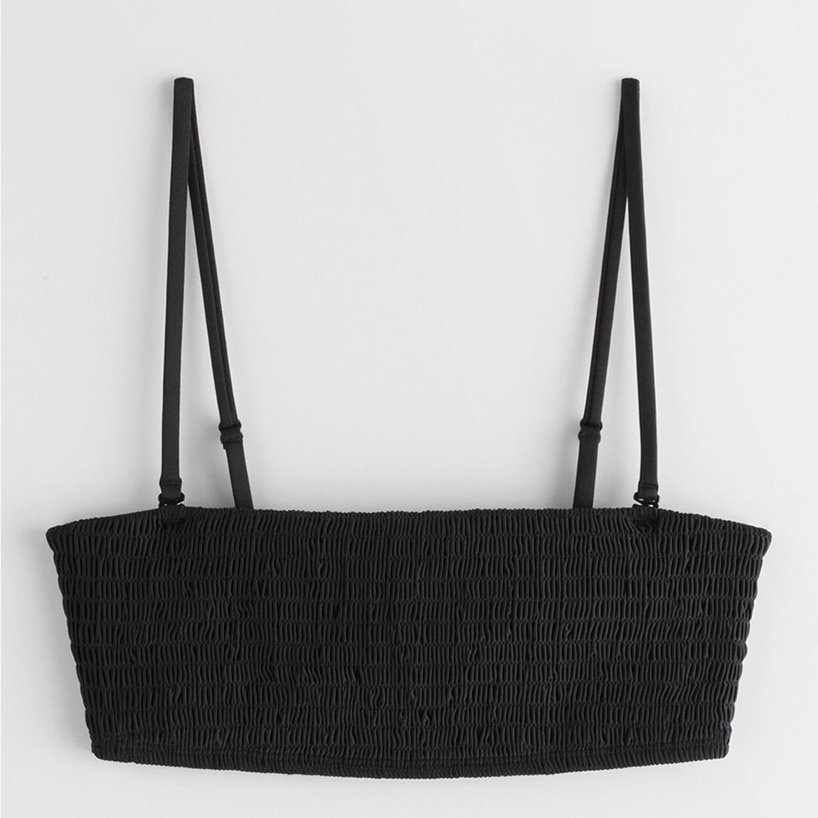 Black Aya Bandeau Bikini Top main product photo