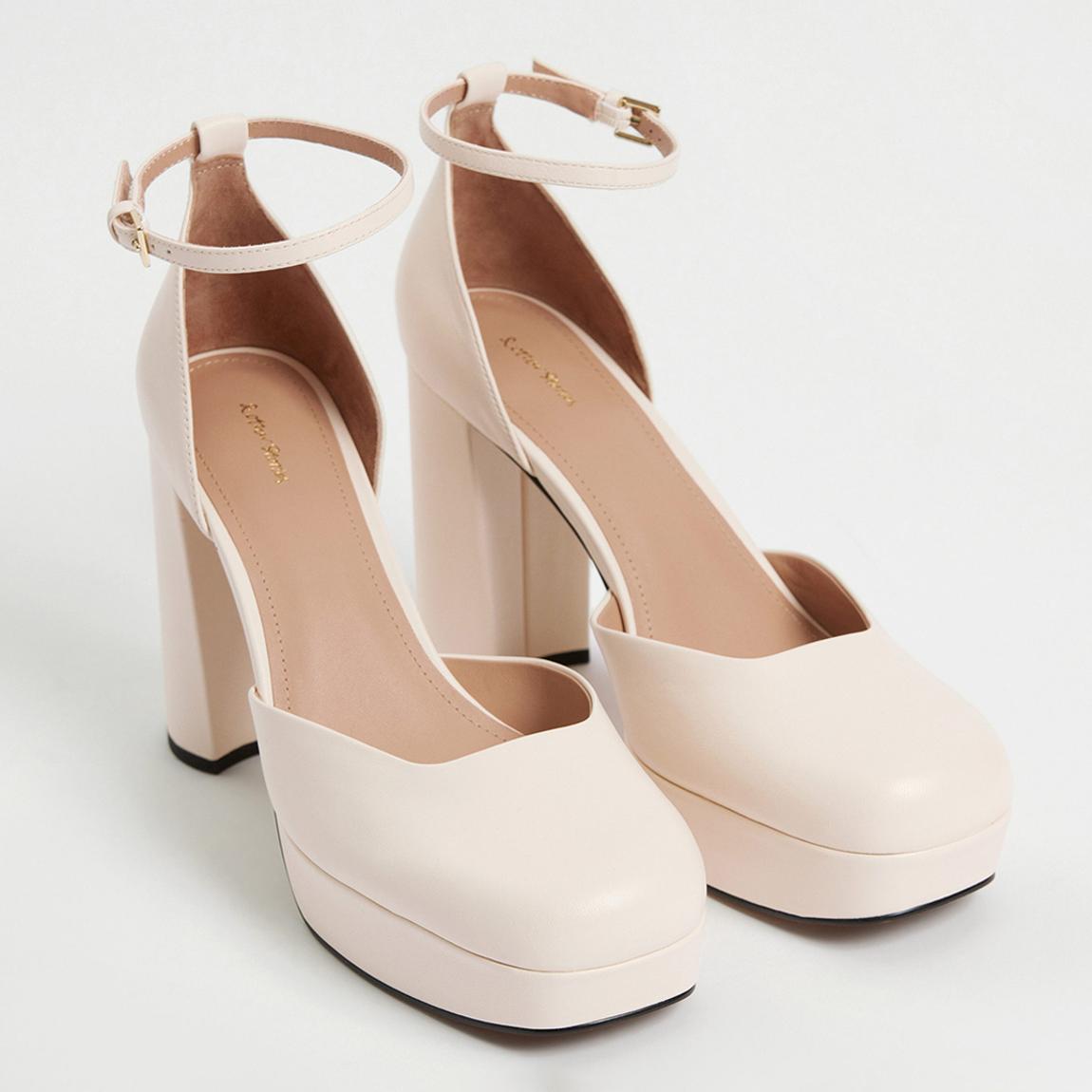 White Elicia Block Heel main product photo