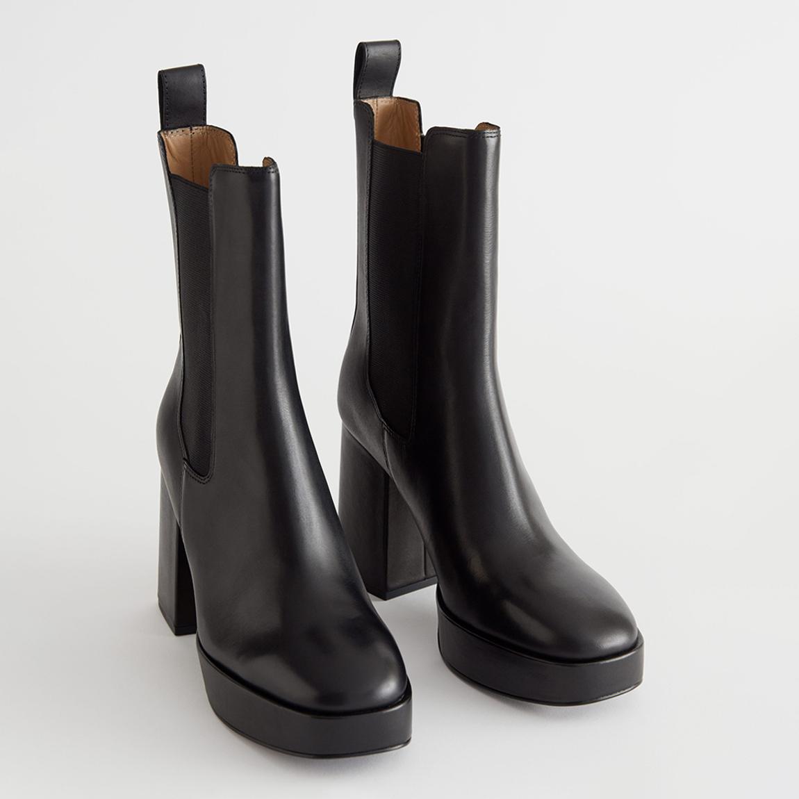 Black Heidi Platform Boots main product photo